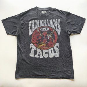 Deadpool & Wolverine Graphic T-shirt Tacos Gray Marvel